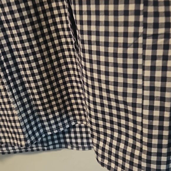 DENIM & CO. SHIRT SLEEVE GINGHAM SHIRT M - Picture 4 of 10